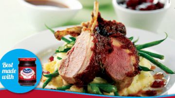 CRANBERRY, TOMATO & THYME CRUSTED RACK OF LAMB