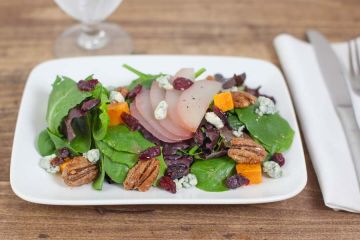 CRANBERRY POACHED PEAR SALAD