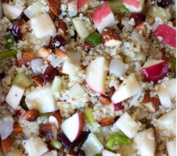 QUINOA SALAD WITH ALMONDS, APPLES AND DRIED CRANBERRIES 