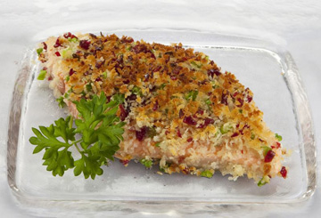 SAGE AND CRANBERRY CRUSTED SALMON
