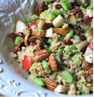 QUINOA SALAD WITH PEARS AND DRIED CRANBERRIES